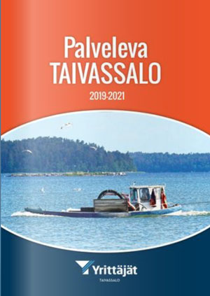 Kansikuva Taivassalon Yrittäjien Palveleva Taivassalo esitteestä