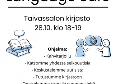 Kielikahvila kirjastossa keskiviikkona 28.10.