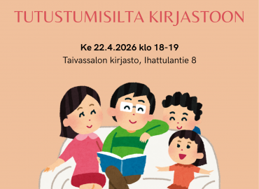 Lapsiperheiden tutustumisilta kirjastoon ke 22.4. klo 18