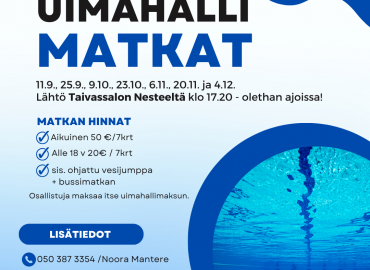 Uimahallimatkat Uuteenkaupunkiin syksy 2023