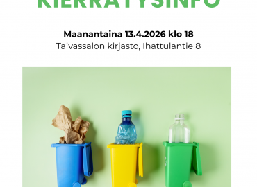 Kierr&auml;tysinfo kirjastossa ma 13.4. klo 18